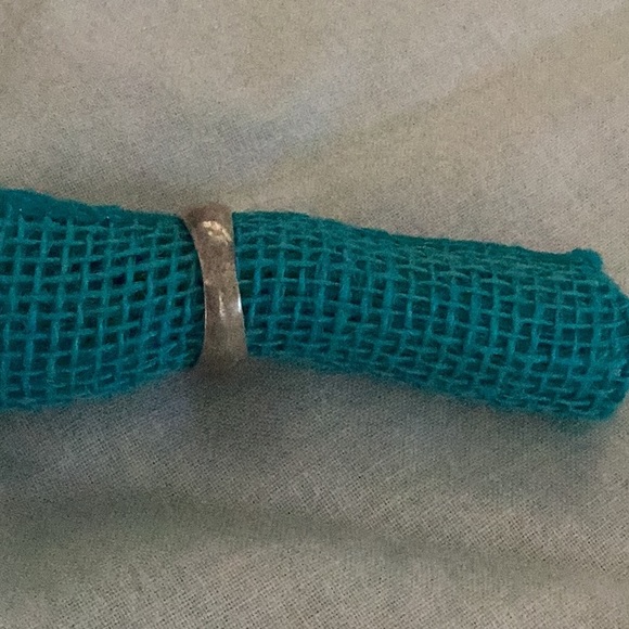 925 Silver turquoise/navy enamel ring - Picture 3 of 3